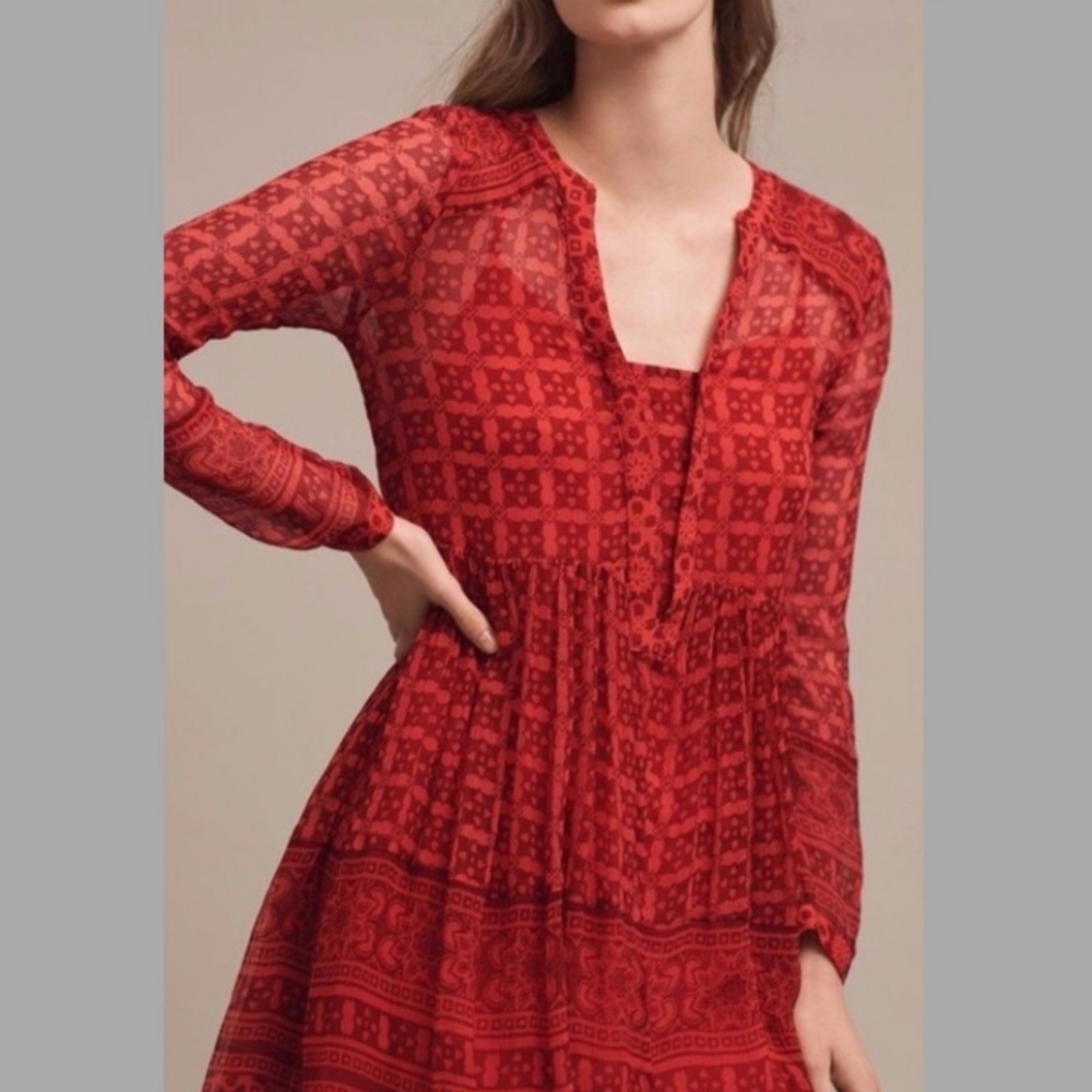 ANTHRO' MAEVE Canna Swing Dress - Picture 4 of 11